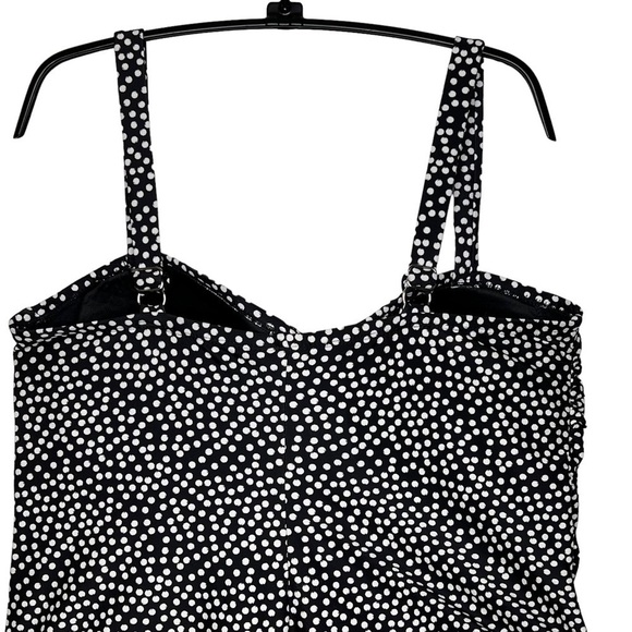 Catalina Polka Dot One Piece Plus Size Swimsuit Size 2X 18 20 Black White Retro - Picture 6 of 11
